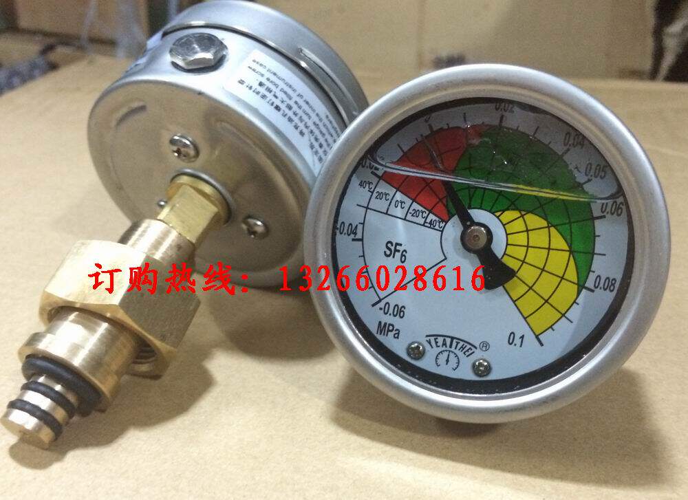 60MMSF6气体压力表/开关柜SF6压力表/电柜压力表/环网柜SF6压力表