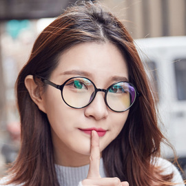 韩版复古圆框眼镜框 阿拉蕾同款眼镜架 学生可配近视框架潮流圆形