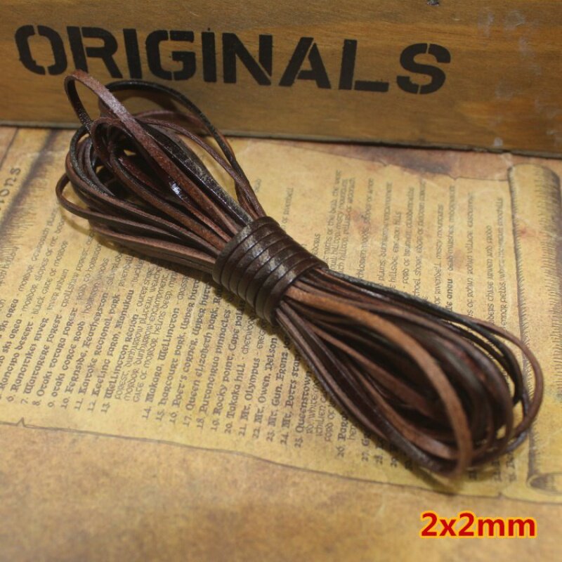 绳刀把做旧材料缠带绳刀柄牛皮diy缠绕饰品手链复古绳圆项链?棕色