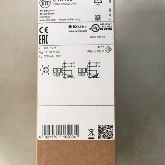 议价O1D100 01D100激光测距传感器 O1DLF3KG/IO-LINK德国IFM易福