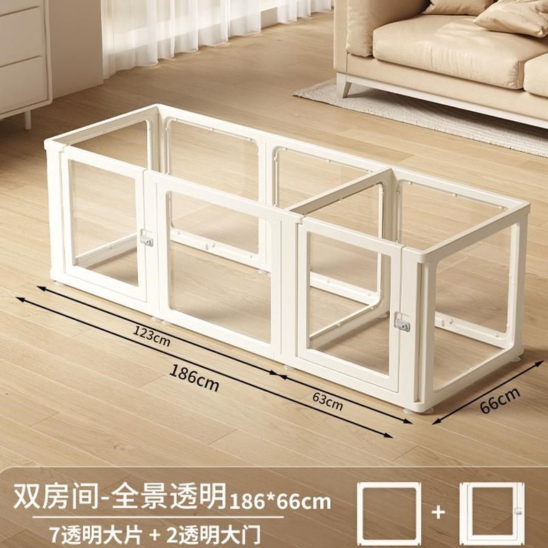 小型犬别墅兔笼子亚克力玻璃透明栅栏防护室内宠物狗围栏一室一卫,标准件/零部件/工业耗材,车间地垫,淘宝优惠券,粉丝福利购,淘宝优惠卷