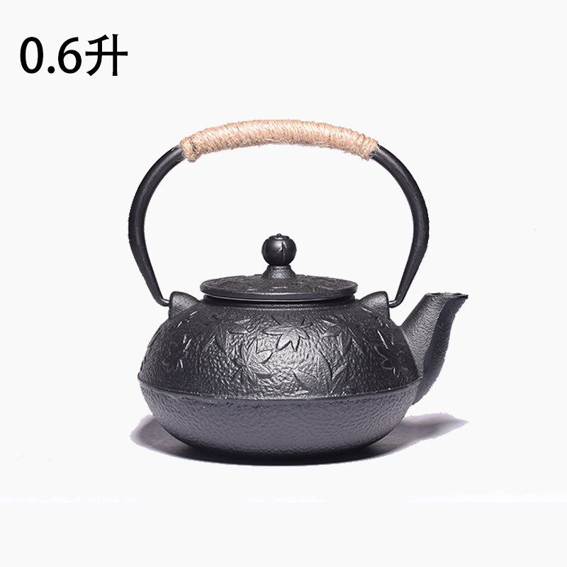 酒店茶楼装饰茶室软装复古铁艺茶道家用壶茶架中式摆件铸铁壶煮茶