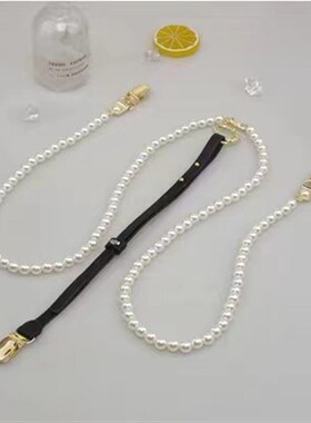 jennie同款小香风编制链条牛仔背E带链夹带百搭珍珠腰链裤子装饰
