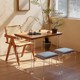 实木茶桌椅组合白蜡木大板原木家用小户型亚克力悬浮阳台泡茶桌子