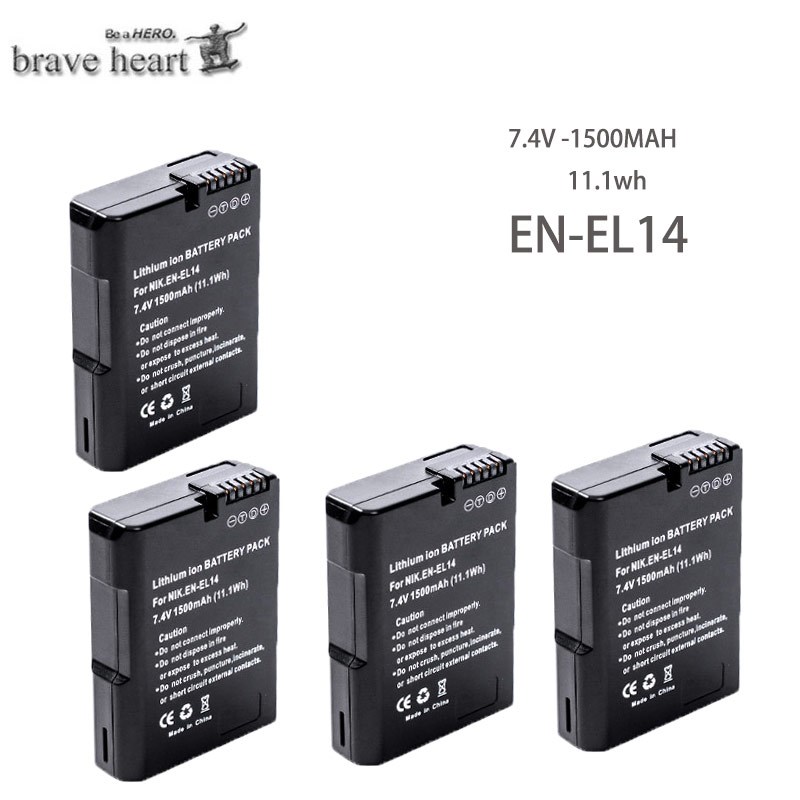 1500mAh EL 14 ENEL q14 EN-EL14A EN-EL14 EN EL14 EL14A EL14+