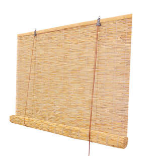 芦苇帘子草帘子竹帘卷帘窗帘隔断帘阳台遮阳背景墙茶室阳光房门