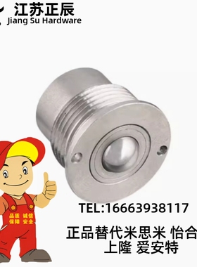 不锈钢压入式柱塞型/柱塞螺纹万向滚珠牛眼万向QDF01/02-14/18/22