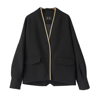 2024春秋新款黑色小外套女宽松长袖上衣v领开衫百搭显瘦西装西服