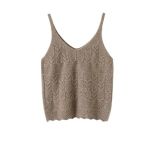 毛衣秋冬加厚背心 波浪纹绞花羊绒吊带女纯羊绒衫 触动内心 柔美