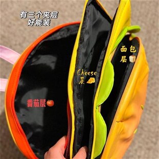 汉堡书包双肩背包女搞稀奇古怪的背包旅游可爱大容量学生儿童七夕