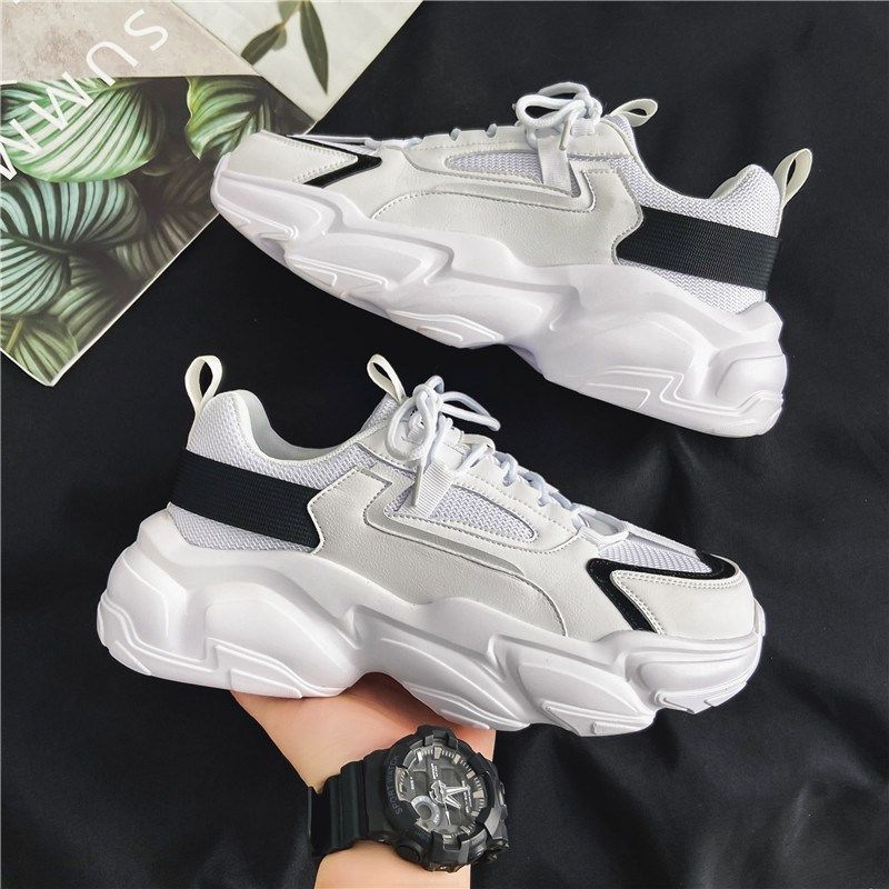 2024年秋季厚底老爹鞋男士百搭潮流休闲鞋防滑耐磨网面透气防臭,流行男鞋,老爹鞋,淘宝优惠券,粉丝福利购,淘宝优惠卷