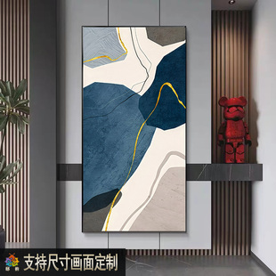 色画现挂简约走廊过道尽头代画油画布饰块抽象壁 入户玄关轻奢g装