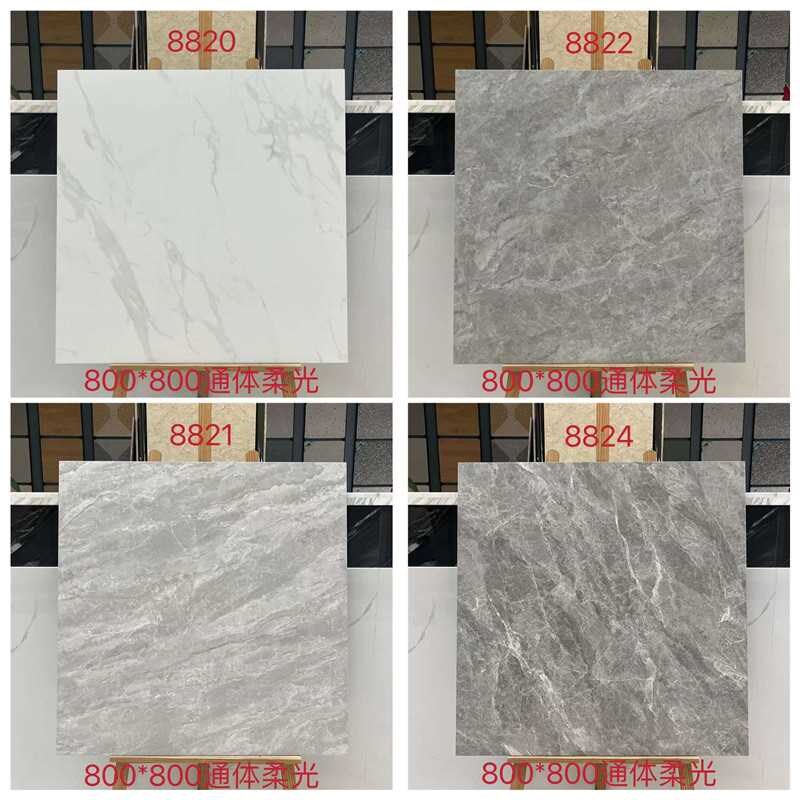 灰色通体柔光仿古瓷砖客厅卧室商铺阳台防滑地砖800*800 厨卫墙砖
