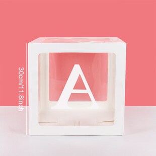 love balloon box girl boy Baby name alphabet Transparent