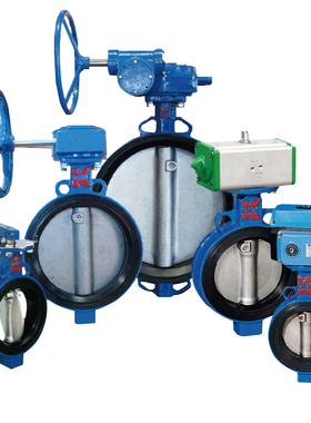 冠龙阀B手柄d/涡轮对夹式蝶阀 W门L /GX dn50 dn65Xdn80 dn100