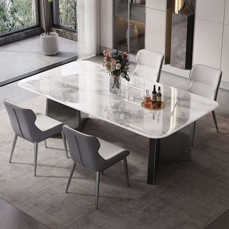 欧式天然大理石餐桌高级感超晶石长方形微晶石餐桌小户型餐桌椅,住宅家具,大理石餐桌,淘宝优惠券,粉丝福利购,淘宝优惠卷