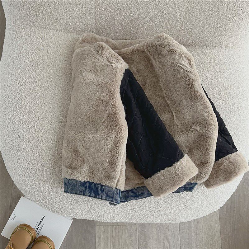 男童加绒加厚牛仔外套20t23冬季新款童装儿童韩版女童秋冬百搭洋