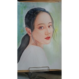 肖像画定制,n手绘素描彩铅水彩画像