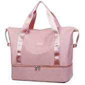 可套拉杆旅行包女短途手提大容量运动旅游健身包收纳出差行李袋子