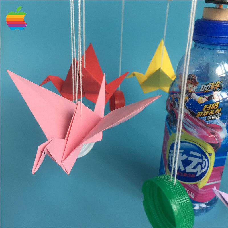 diy拉线旋转木马 科技小制作小发明 环保手工变废v为宝 创意模型