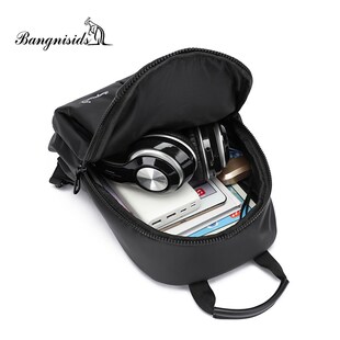 多功能休闲小背包男士小号迷你双肩包上班通勤男平板斜挎包百搭潮