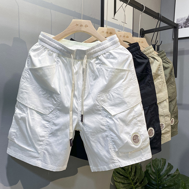 Home Daily 这才是真正的奢品!夏季松紧腰直筒五分工装短裤男潮