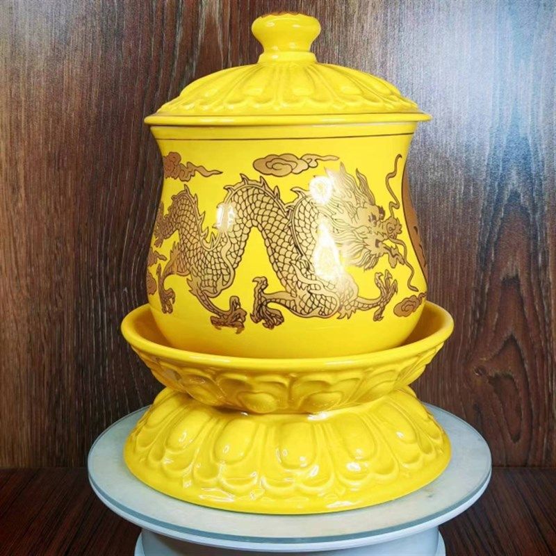 特大关公水杯大容量庙里财神杯寺院双龙进宝字赵公明杯招财摆件,家居饰品,桌面摆件,淘宝优惠券,粉丝福利购,淘宝优惠卷