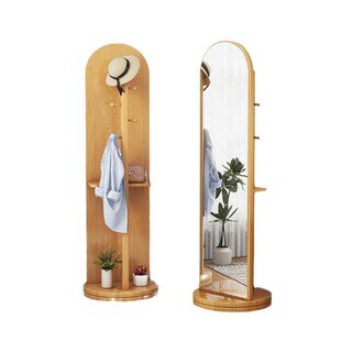 落地镜片挂衣架镜子旋转穿衣镜一体全身镜卧室立式可移动试衣