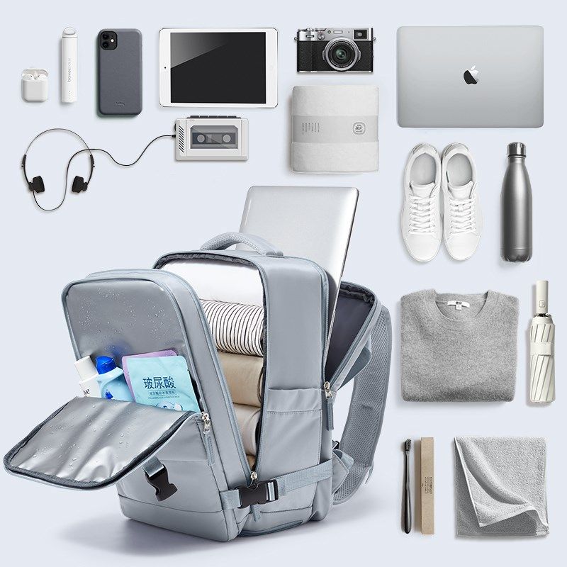 旅行背包男士双肩包大容量商务出差旅游包轻便大学生电脑书包新款
