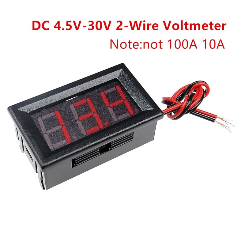 Mini Digital Car Voltmeter Ammeter DC 100V 10A 50A 100A LED