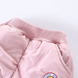 中小童男孩长裤 外穿防风保暖裤 子 三层加绒加厚女宝宝冬季 儿童棉裤