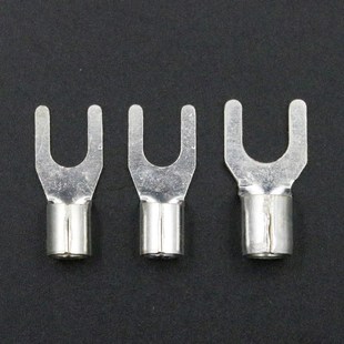 UT2.5 1000 3冷压接线端子U型Y形叉形裸D端头铜线鼻子镀银接线耳
