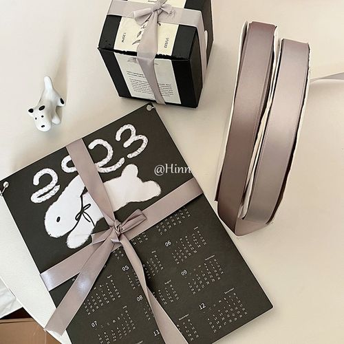 Hinn 高密度纯色丝带!ins礼物绳蝴蝶结鲜花包装织带diy涤纶绑带