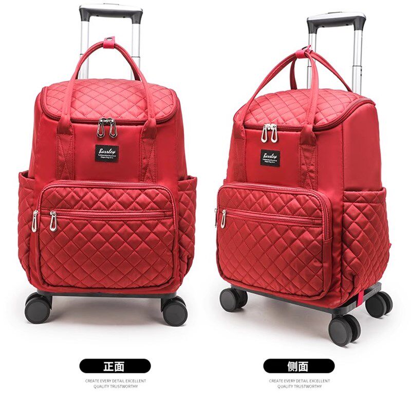 万向轮四轮拉杆背包大q容量防水拉杆包折叠旅行包商务出差登机包
