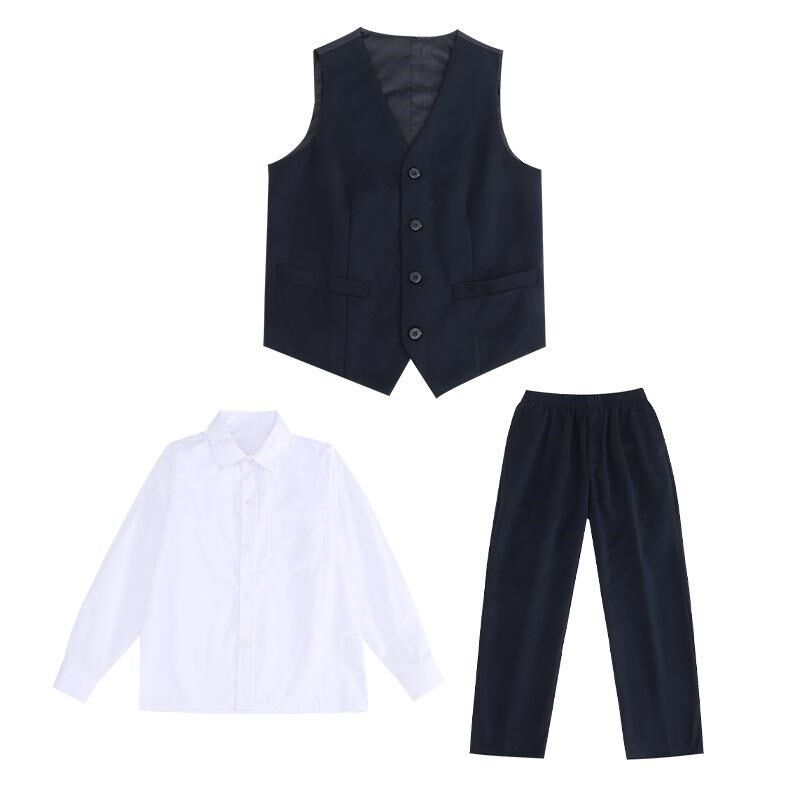 深圳校服制服四件套冬装衬衣毛衣小学生班服深圳小学校服学校