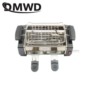 Smokeless Electric Raclette Grill Double Layers Non- BB