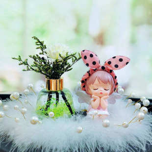 车内饰品车上摆件羽毛汽车用级女车载中M控台2021车饰女生