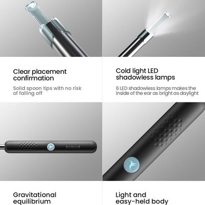 Original Bebird R1 Smart Visual Ear Sticks Endoscope 300W Hi