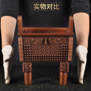 紫铜司父戊鼎方鼎摆件鼎盛千秋铜鼎家居客厅书房装饰品开业礼品