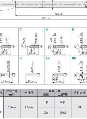 探针 探针座C-NP88 C-NP88HD-A C E H N RH B D G J AK NP88系列