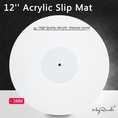 12'' Acrylic Slip Mat for Phonograph Turntable Vinyl 3MM Ant