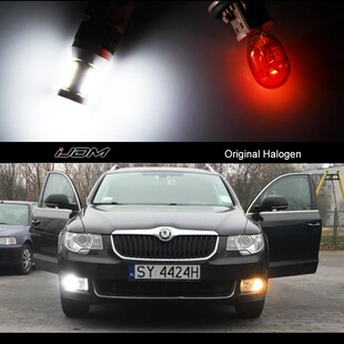 Car 12V 1156 led Canbus OBC S25 BA15S P21W LED Bulb for Skod