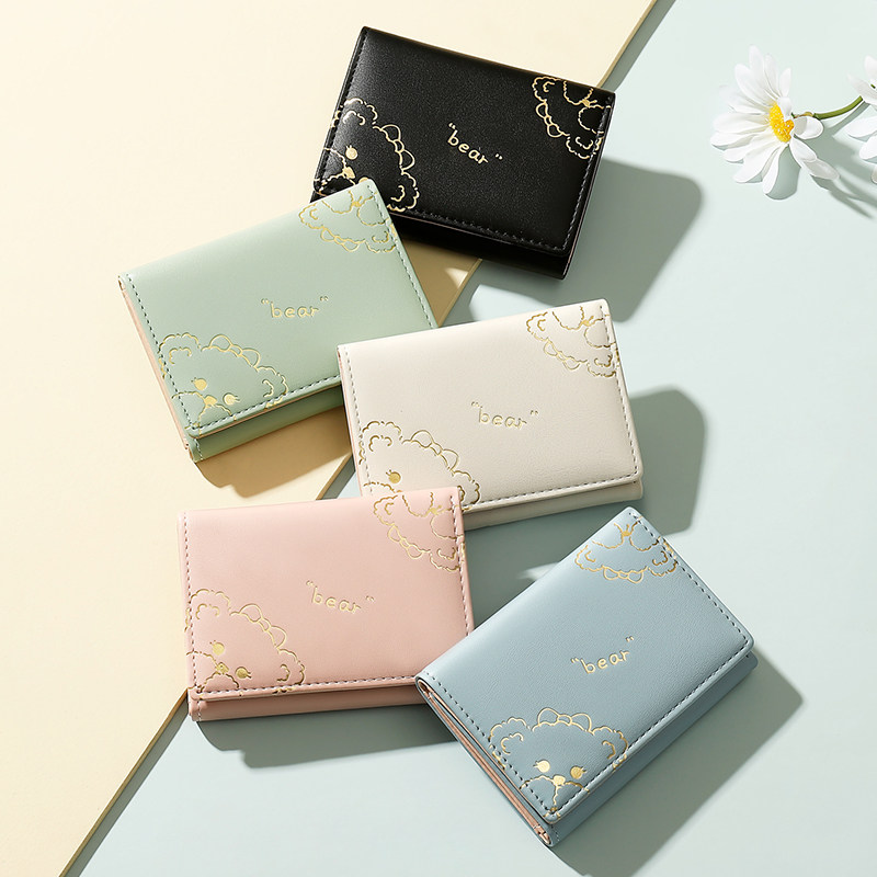 钱包女士短款2022新款学生韩版折叠卡包一体时尚女式多功能小皮夹,箱包皮具/热销女包/男包,钱包,淘宝优惠券,粉丝福利购,淘宝优惠卷
