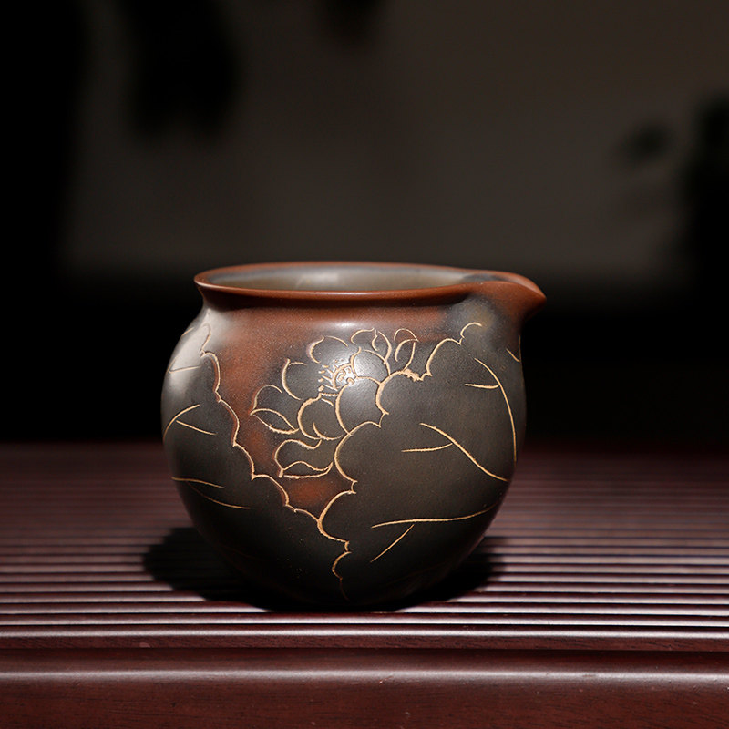 广西钦州坭兴陶公道杯主人杯泥兴陶茶壶紫砂茶具公杯分茶器公道壶,餐饮具,公道杯,淘宝优惠券,粉丝福利购,淘宝优惠卷