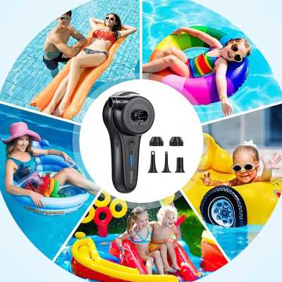 真的方便!露营神器!出老美电动充气气泵可充电可携式空气床垫z.