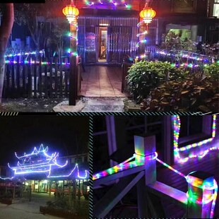 户外防水管子灯庭院护栏扶手灯带加亮管霓虹灯防雨装饰灯景观树灯