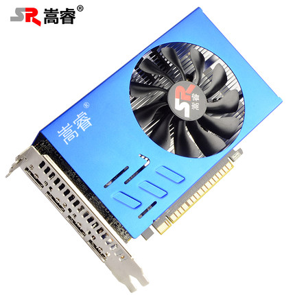 嵩睿多屏显卡带EDjID锁屏4HDMI 1050Ti 4G拼接监控投影融合 4K