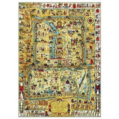 Jigsaw Puzzle 1000 Piece Old Beijing Map Beiping Adu