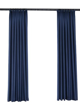 61K3a窗帘深蓝藏蓝色防晒卧室飘窗睡眠2024年绍兴柯桥全遮光