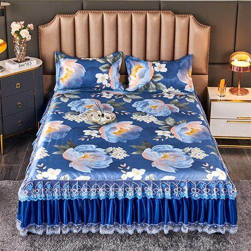 冰丝凉席床裙式夏季1.8m可水洗机洗可折叠空调L凉席1.5米2软席子,床上用品,冰丝席,淘宝优惠券,粉丝福利购,淘宝优惠卷